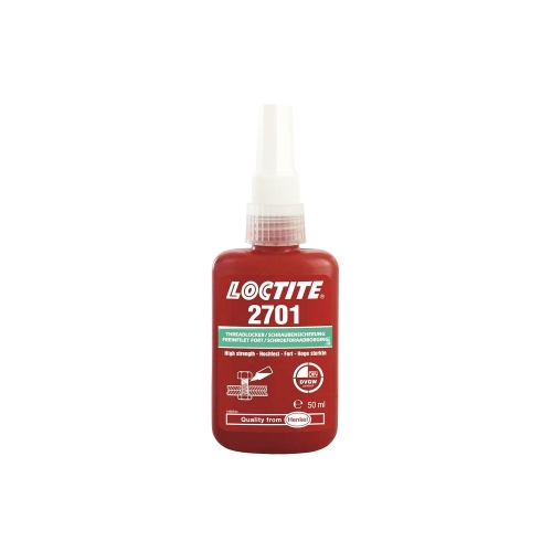 Лепило За Резби, LOCTITE 2701, Висока Якост, Подходящо За Хромирани Повърхности, Henkel, 50 милилитра